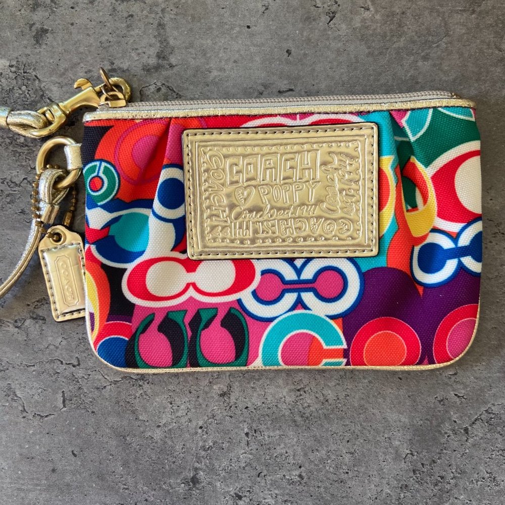 Coach Corner Zip Wristlet - Picture 2 of 8